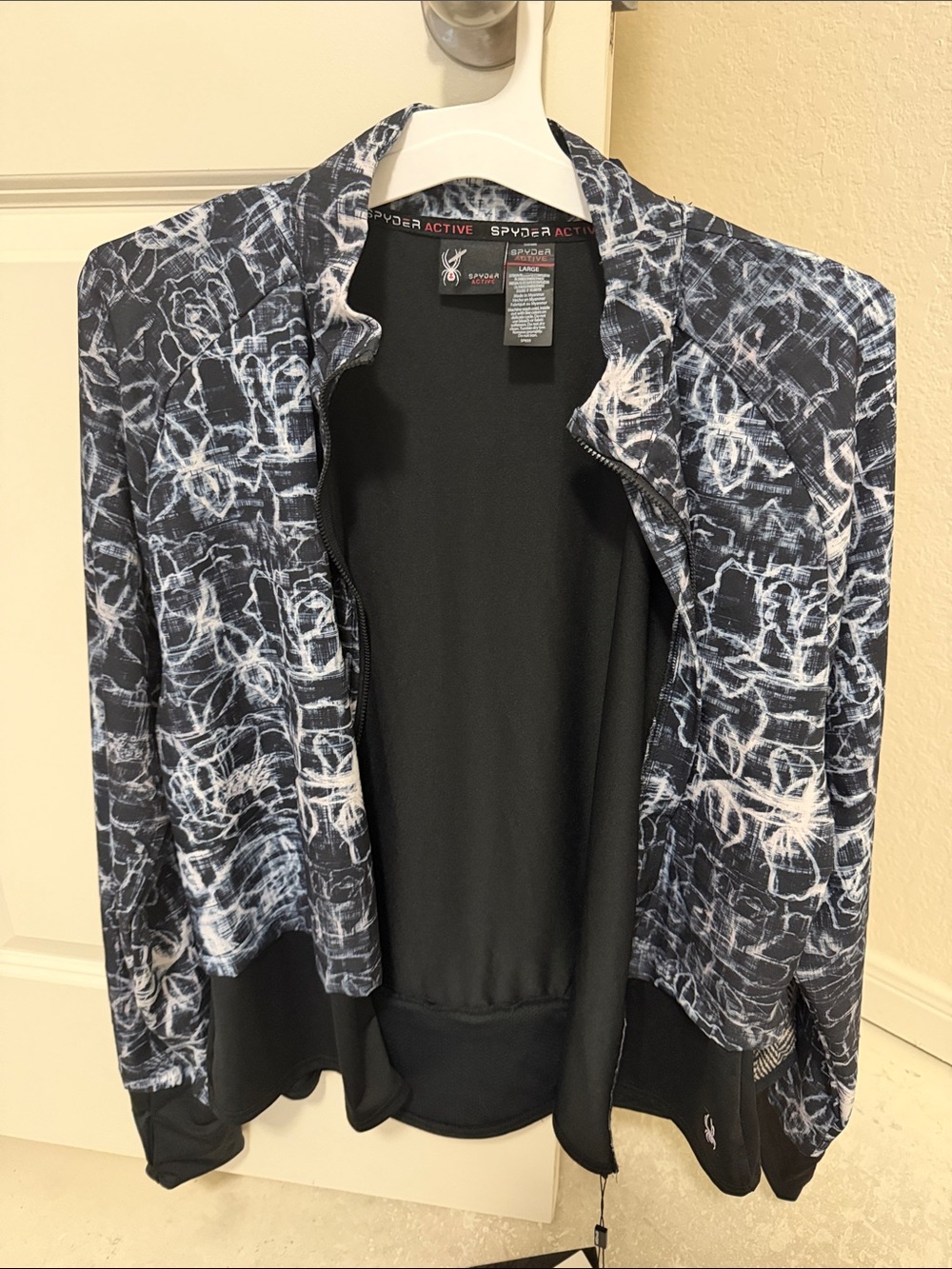 Spyder Women's Black & White Patterned Bomber Jacket